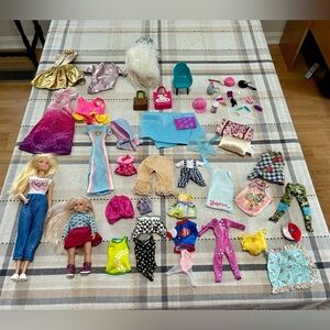 Barbie dolls & bratz & other clothes lot of 64 pieces